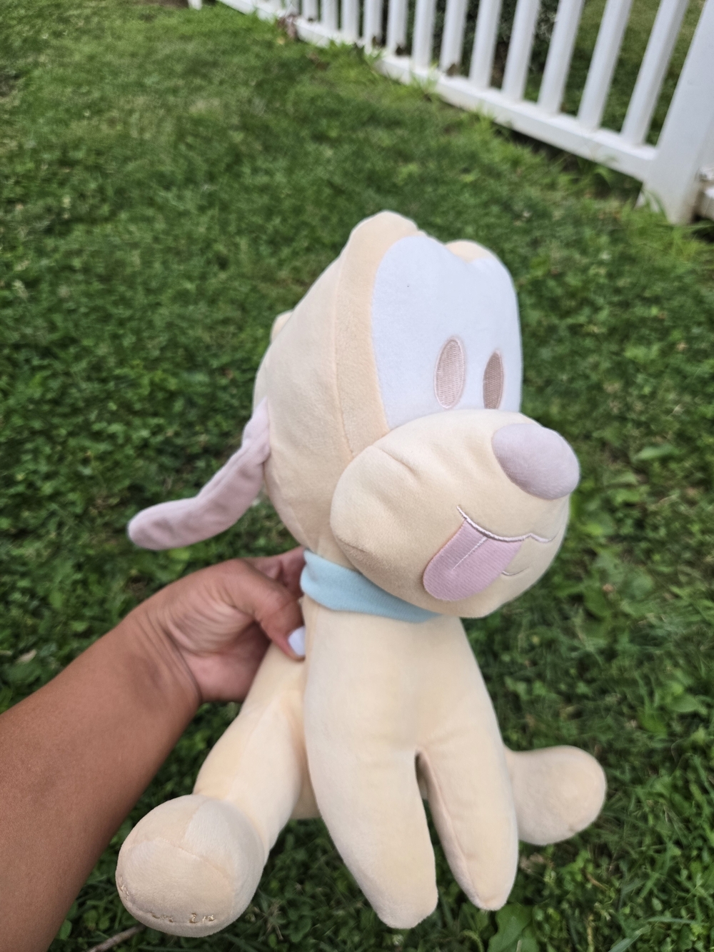 Disney Pastel Cream and Pink Puppy Plush